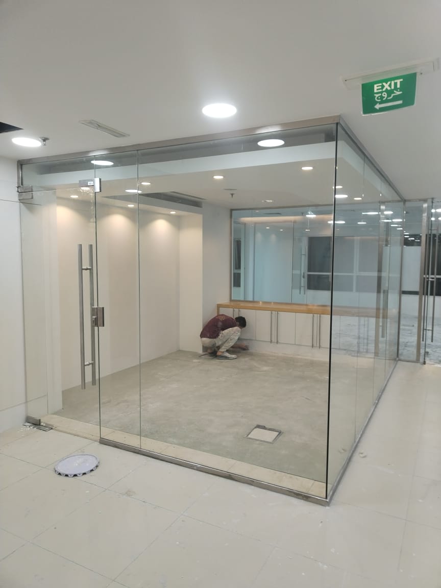 GLASS WITH PARTITION WORKS